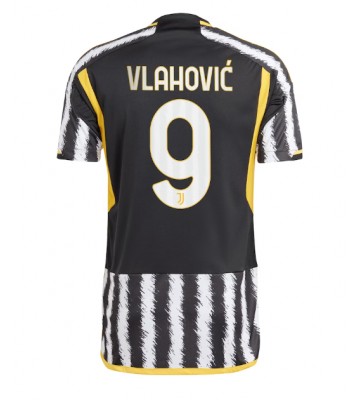 Juventus Dusan Vlahovic #9 Replika Hjemmebanetrøje 2023-24 Kortærmet